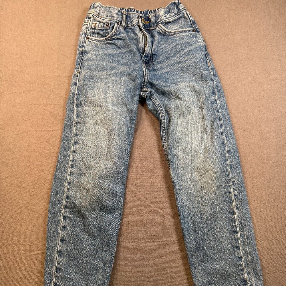 Girls Zara Blue Denim Straight Legged Jeans size 8